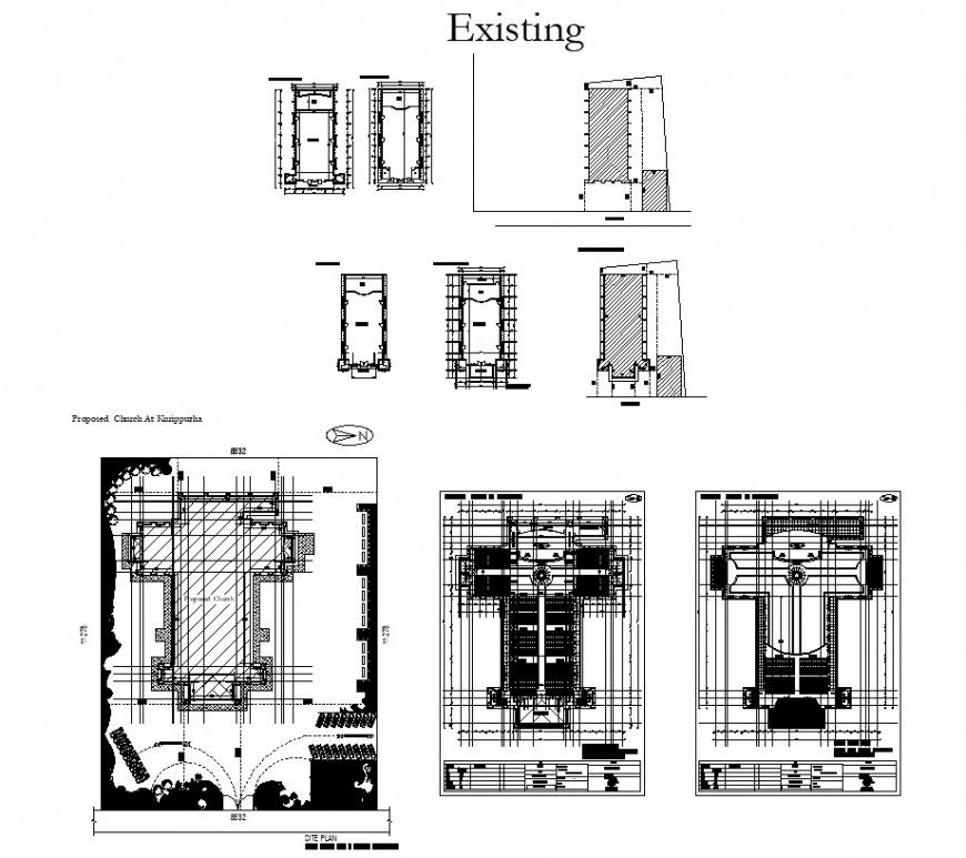 Machine and tank room detail CAD structural block layout file in dwg format