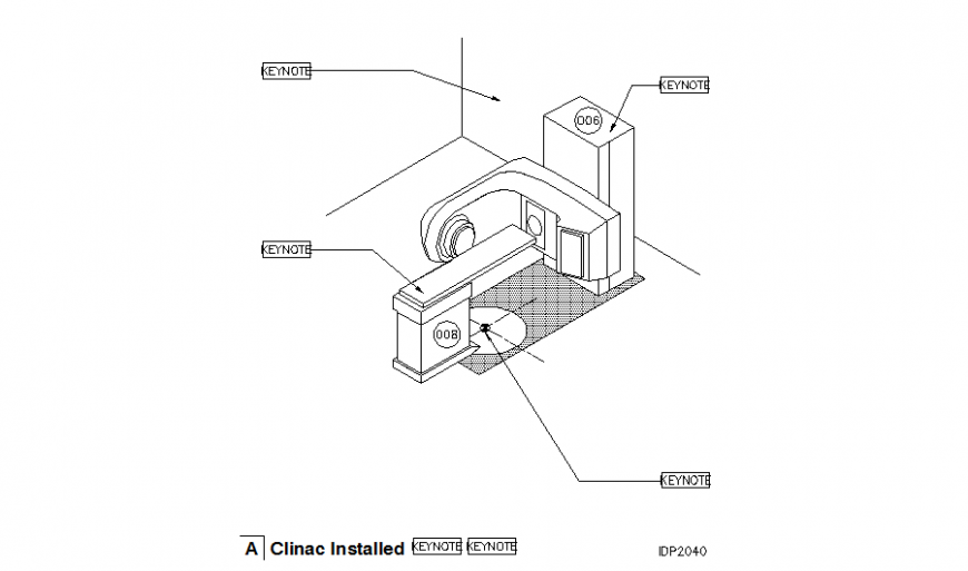 Machine core cutting plan autocad file