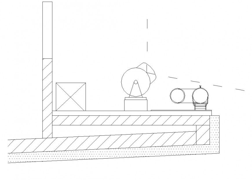 Machine section plan detail dwg file