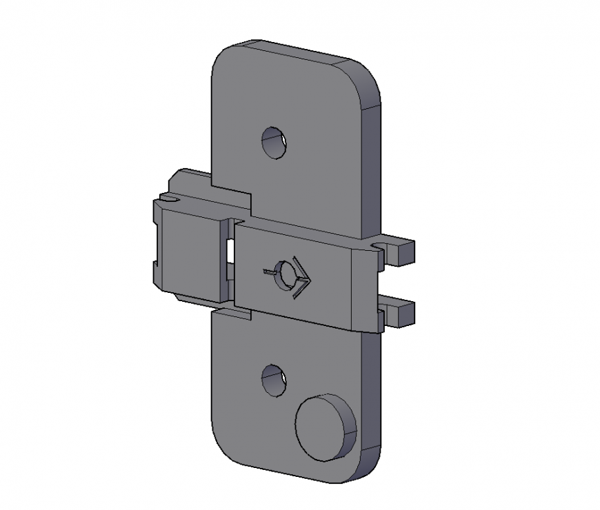 Machinery brackets detail 3d model elevations autocad file