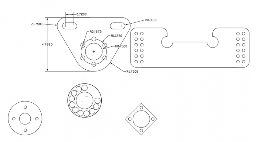 Machinery detail drawing in dwg AutoCAD file.