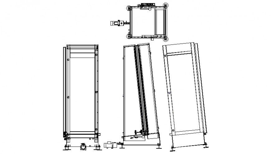 Machinery mechanical blocks drawings 2d view autocad file