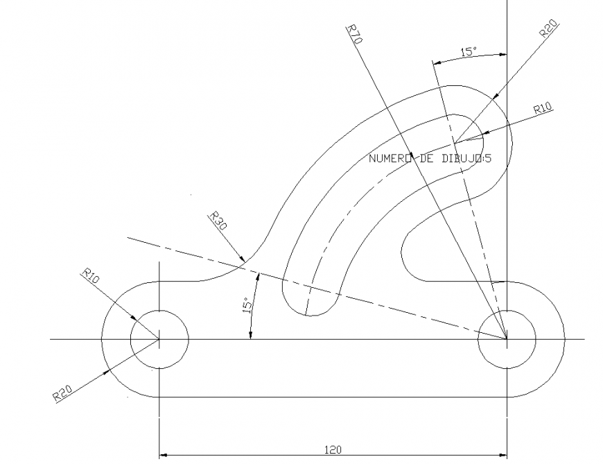 Machinery part drawing in dwg file.