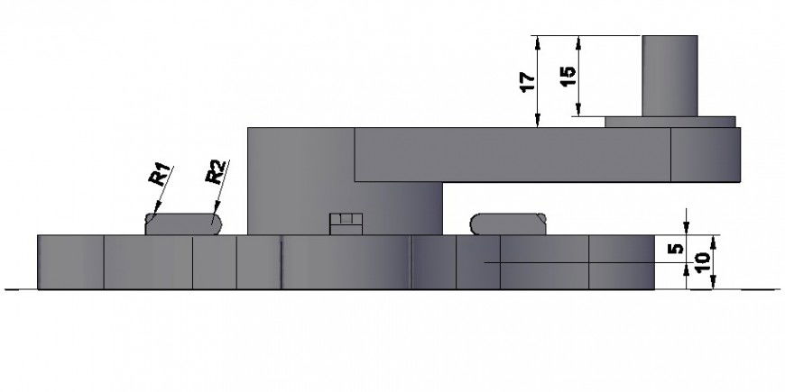 Machinery units fasters detail drawing in dwg format