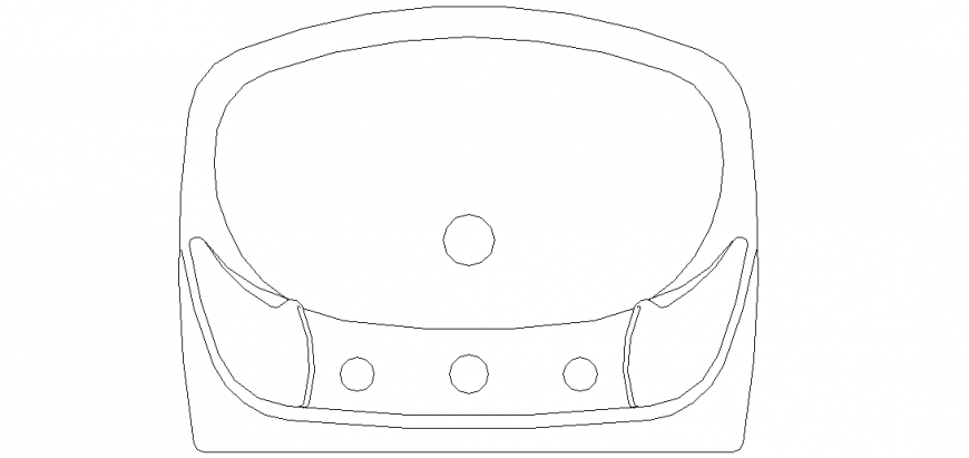 Main drain line with the washbasin plan design dwg file