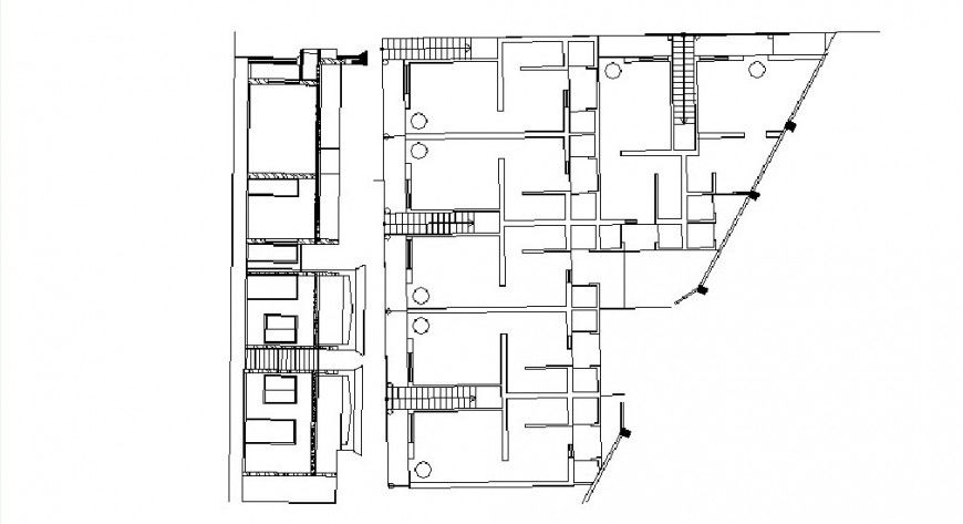 Main elevation and cover plan drawing details of house dwg file