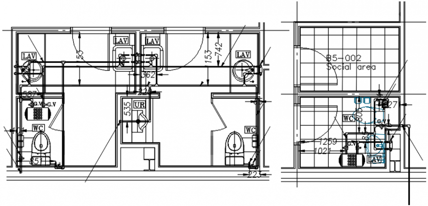 Main guard house layout plan cad drawing details dwg file
