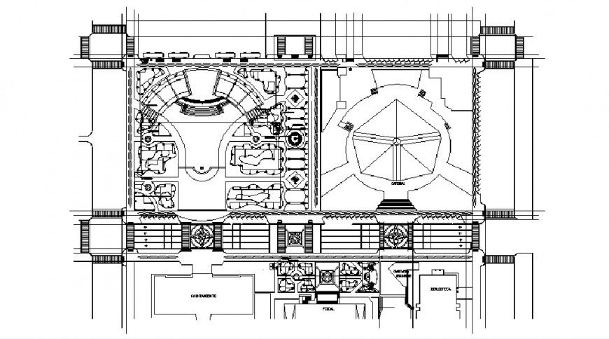 Main section, construction and plumbing structure details of septic tank dwg file