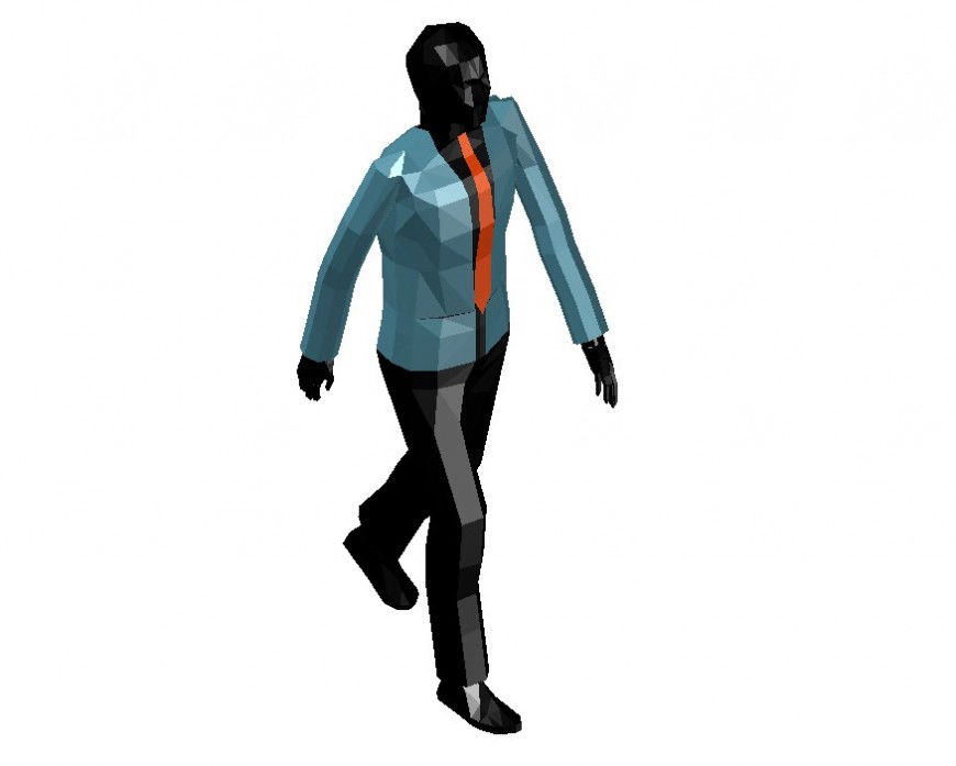 Male Mascot detail 3d model layout JPEG file