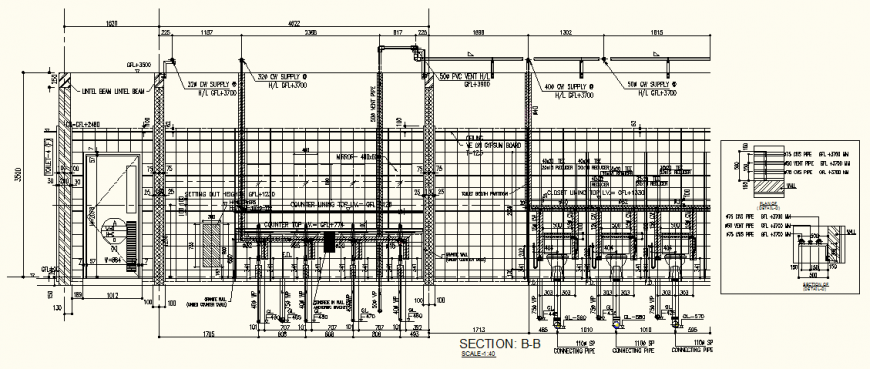 Mall detail sanitary system section layout file