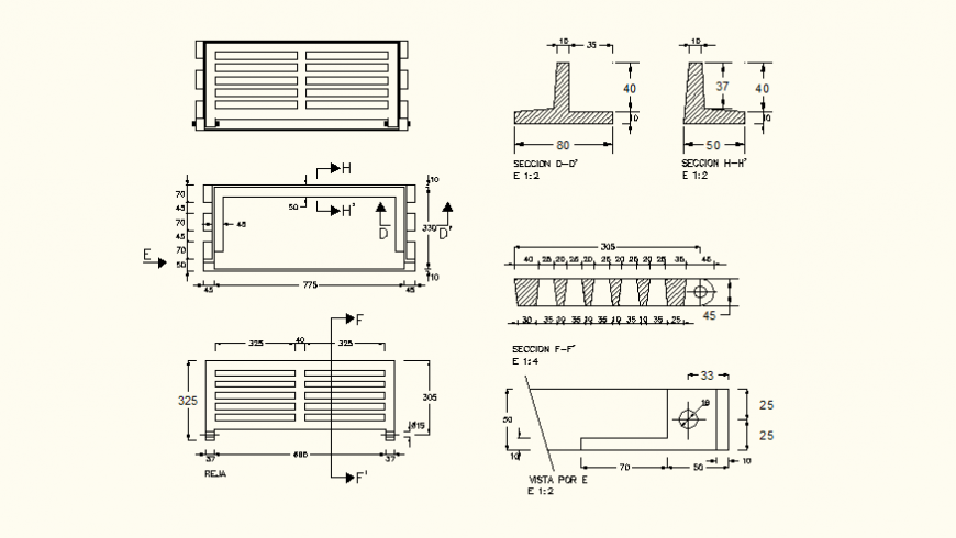 Man hole cover detail plan and elevation layout file