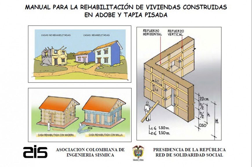 Manual for the rehabilitation of the living rooms detail drawing in PDF file.
