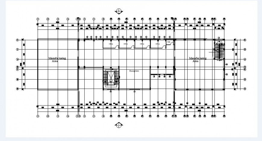 Manufacturing plant layout plan cad drawing details dwg file