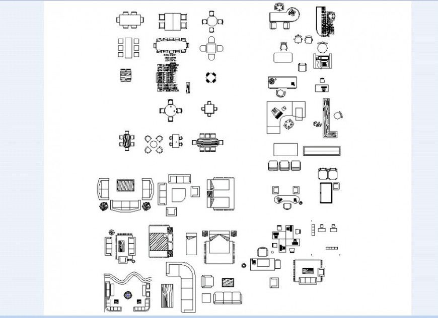 Many furniture blocks design in auto cad file