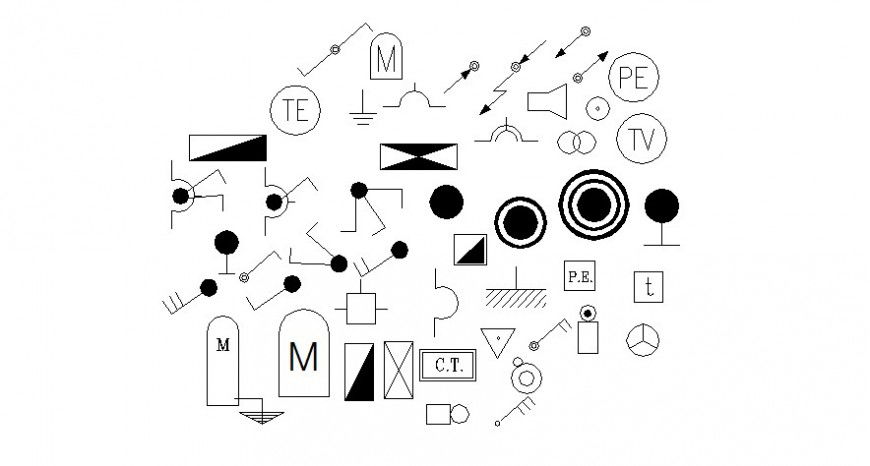 Many types logo and symbol block in AutoCAD file