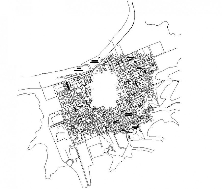 map drawing of Penco City in Chile
