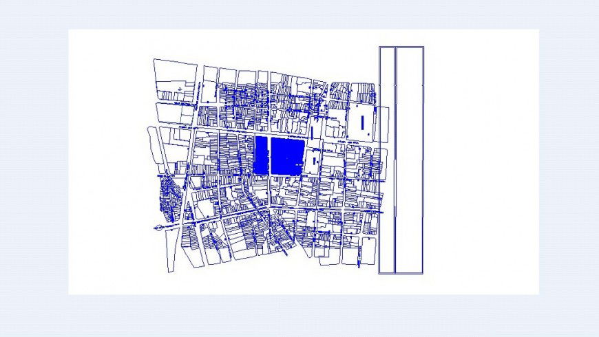 Map of building layout plan in AutoCAD file