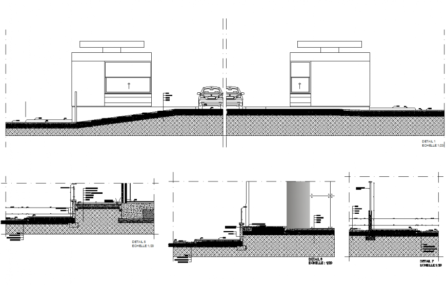 Mapatelier elevation and section dwg file