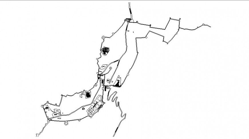 Mapping detail of an area 2d view CAD block layout file in autocad format