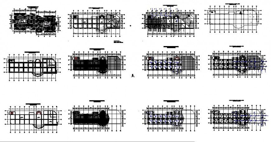 Mapping floor Plan of column with its construction detail in auto cad