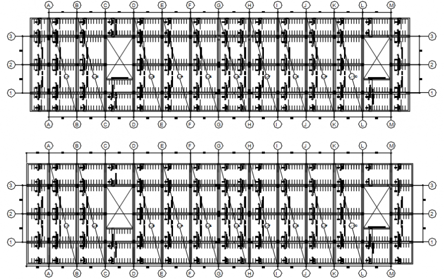 Market floors structure plan auto-cad drawing details dwg file