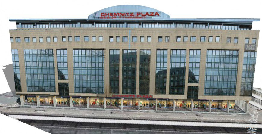 Market place elevation with view of Chemnitz plaza in sketch up file