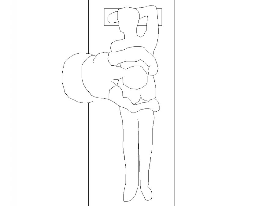 Massage bed furniture block autocad file