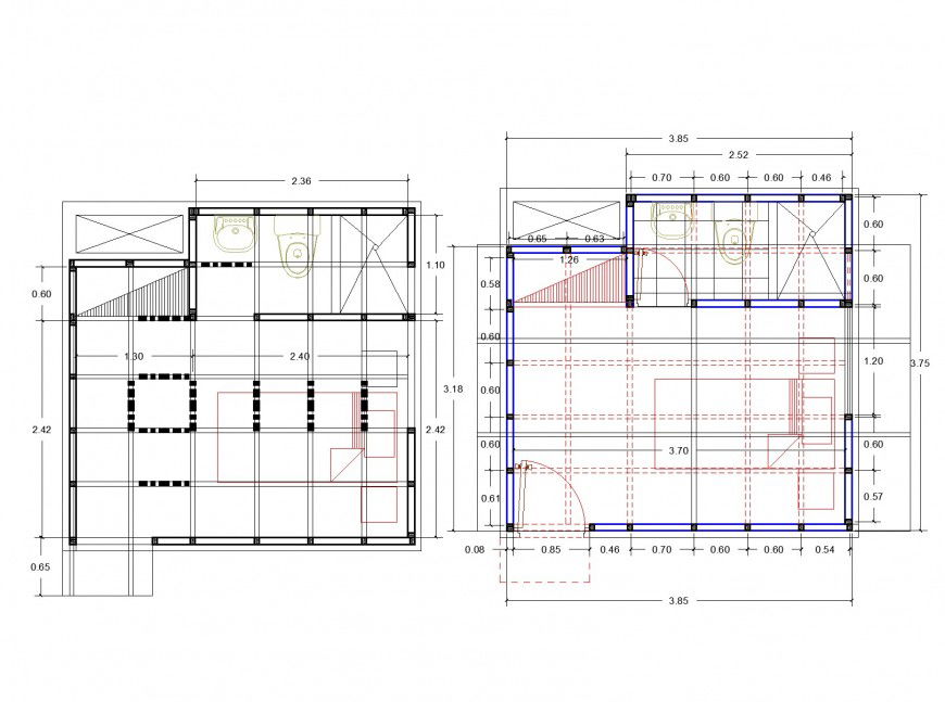 Master Bedroom Working Plan DWG File for CAD Layout Use
