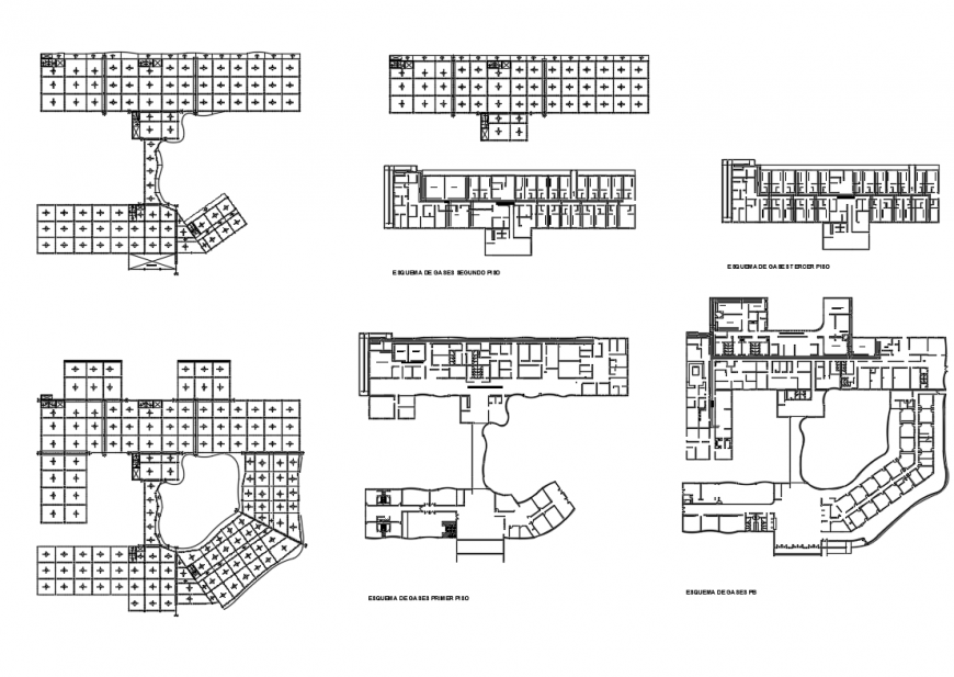 Maternity hospital gas installation and structure cad drawing details dwg file