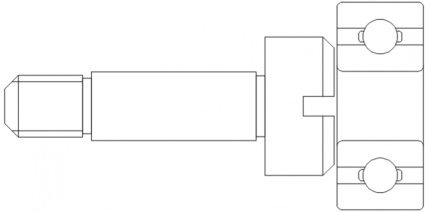 Mechanical - Imperial drawings 2d view elevation autocad file