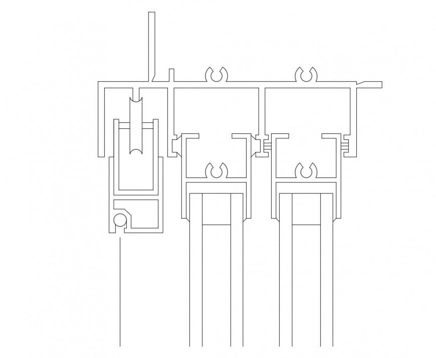 Mechanical block detail elevation 2d view CAD unit autocad file
