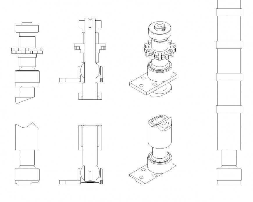 Mechanical Drive Roller elevation layout file