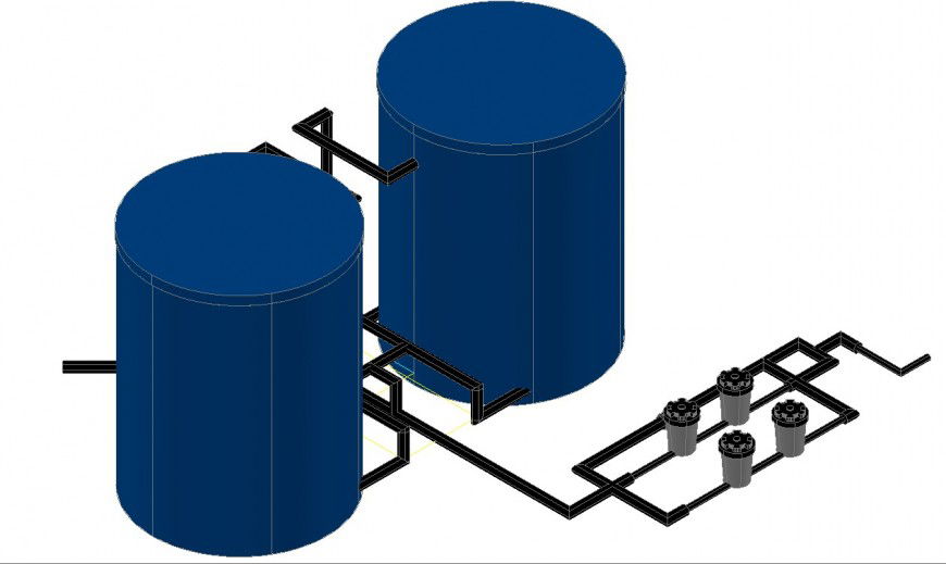 Mechanical plant 3d drawing in dwg file.