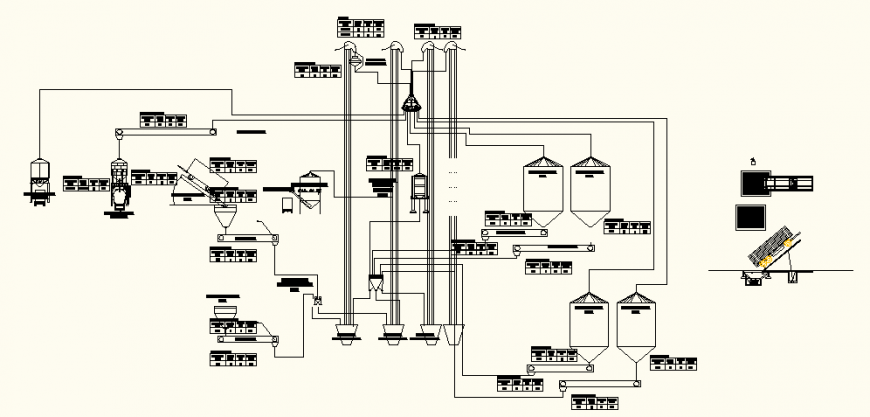 Mechanization of silos detail layout file