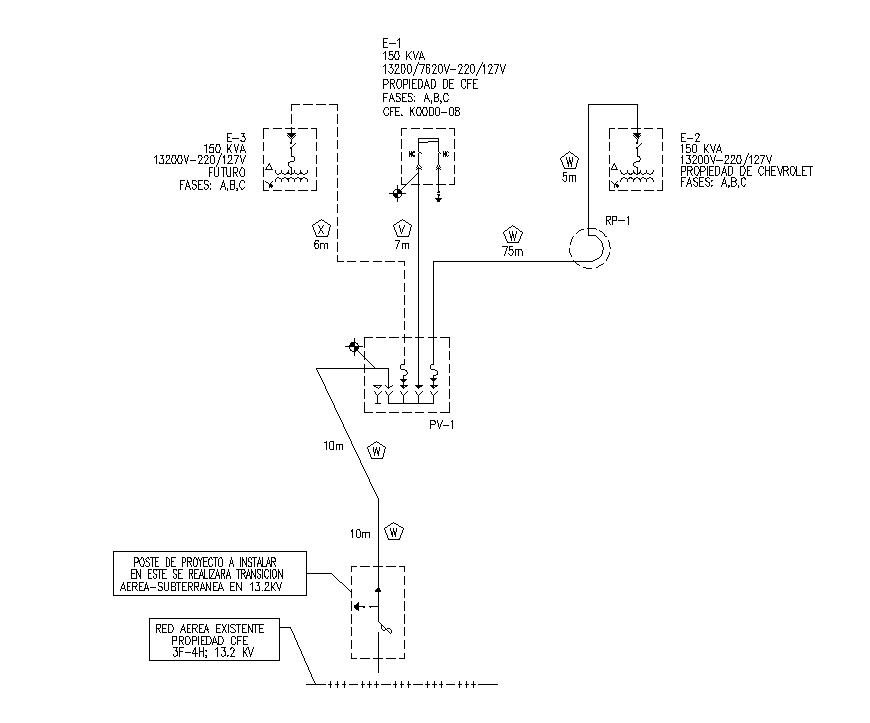 Media tension substation electrical detail layout autocad file