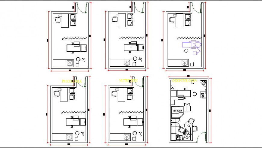 Medical cabins plan and furniture layout plan cad drawing details dwg file