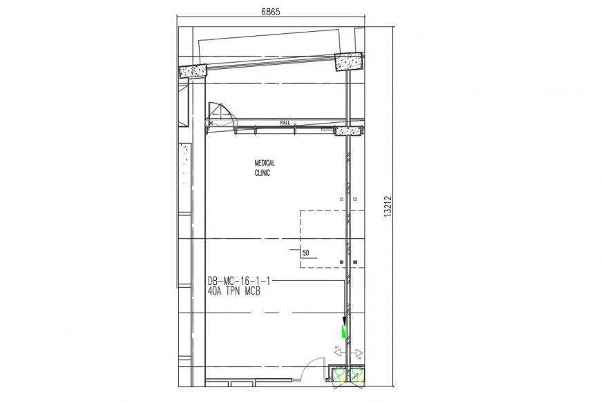 Medical clinic building floor plan dwg file