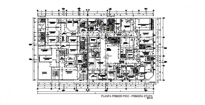 Medical college ground floor distribution plan cad drawing details dwg file