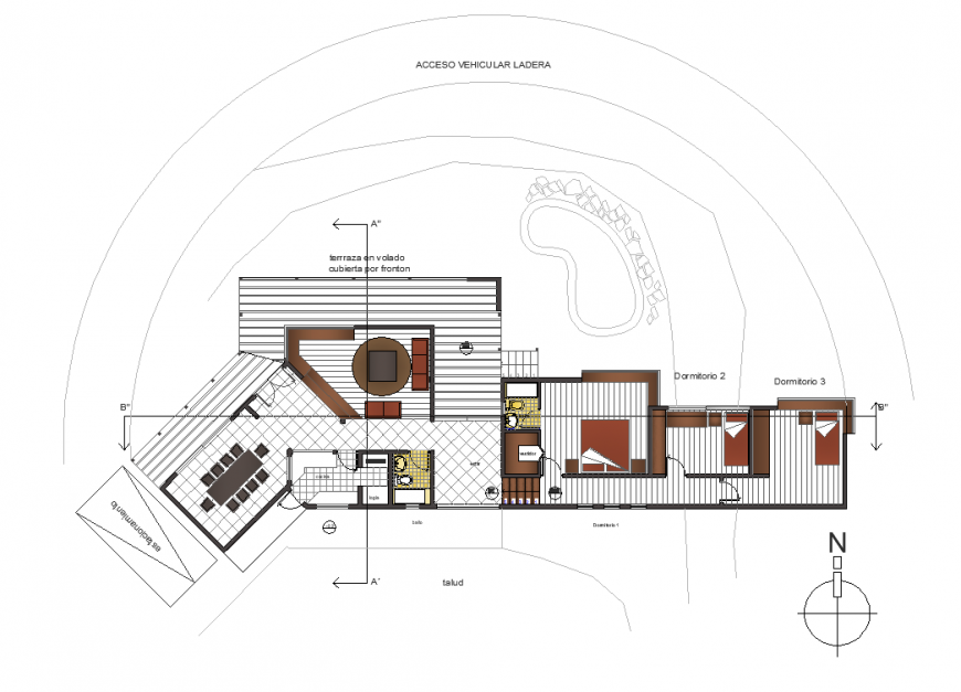 Mediterranean living planning layout file