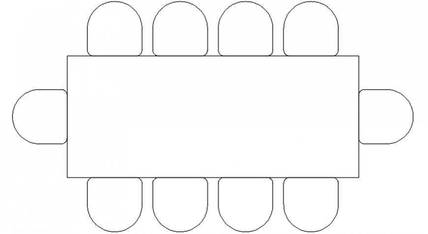 Meeting or conference table elevation block drawing details dwg file