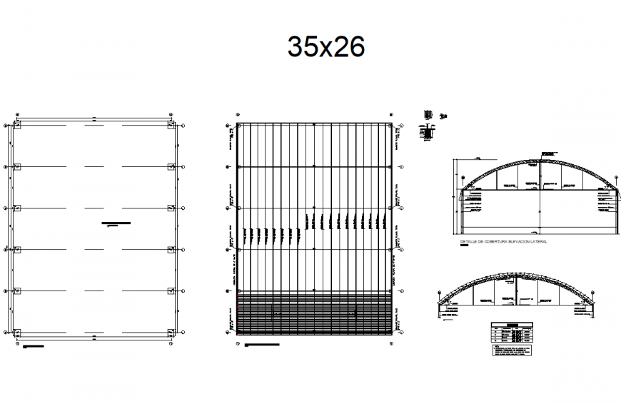 Metal coverage plan and section layout file