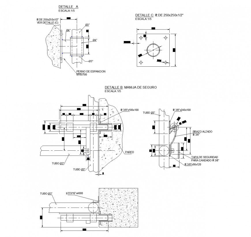 Metal door design section plan autocad file