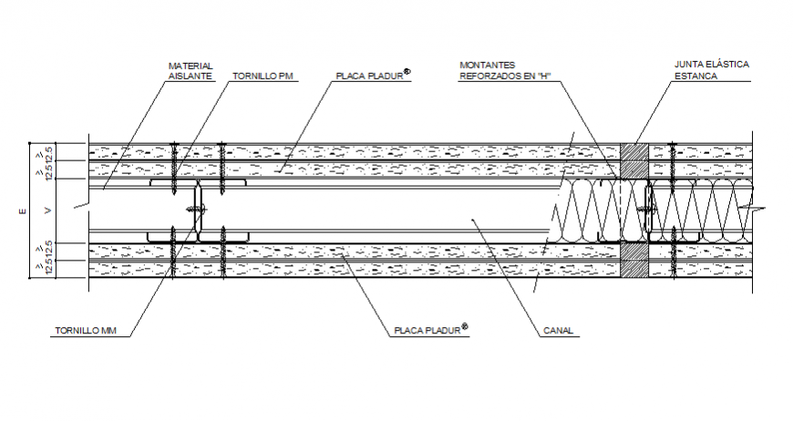 Metal framing detail drawing in dwg file.