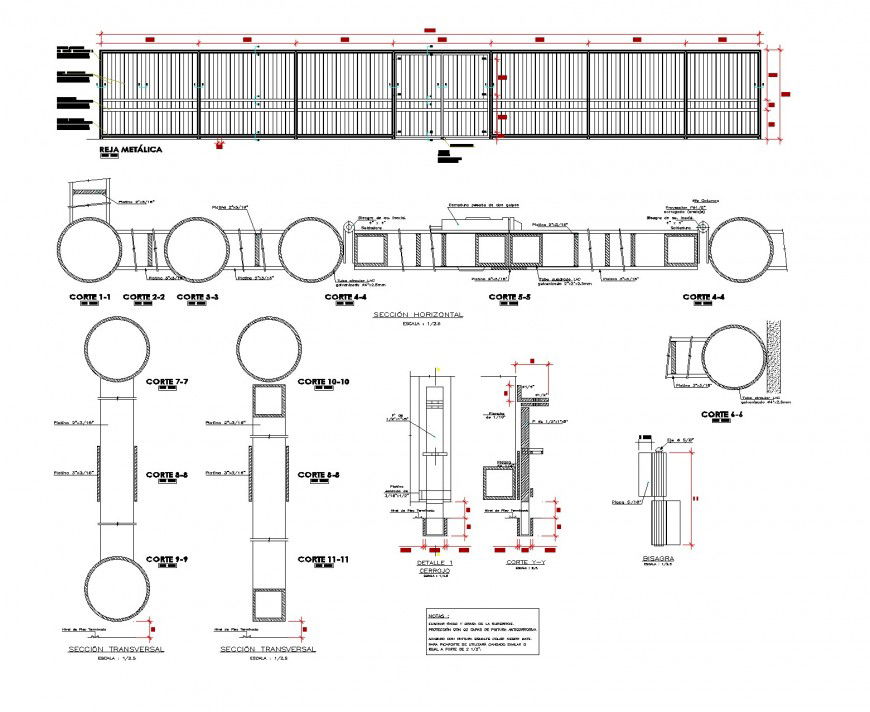 Metal rack detail dwg file