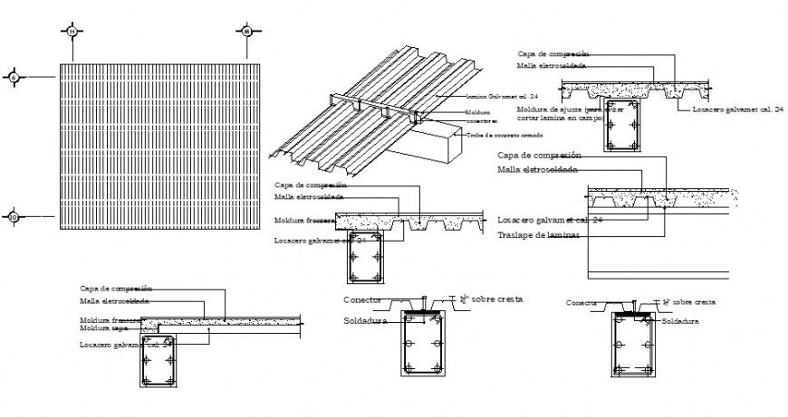 Metal Roof Installation cad file