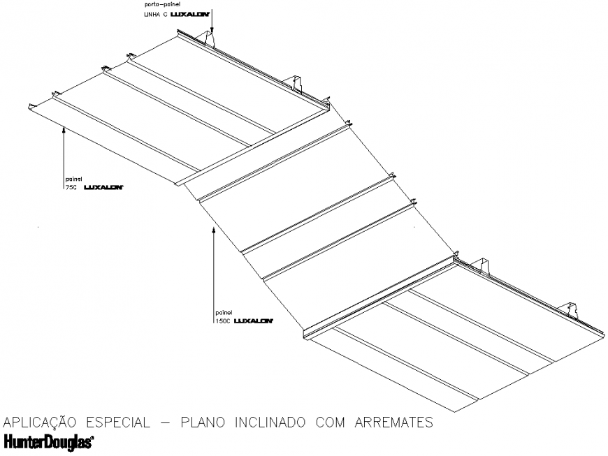 Metal suspended ceiling 2 hunter douglas autocad file