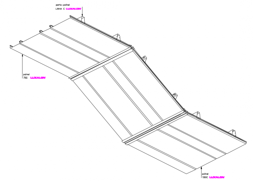 Metal suspended ceiling 3 hunter douglas structure details dwg file