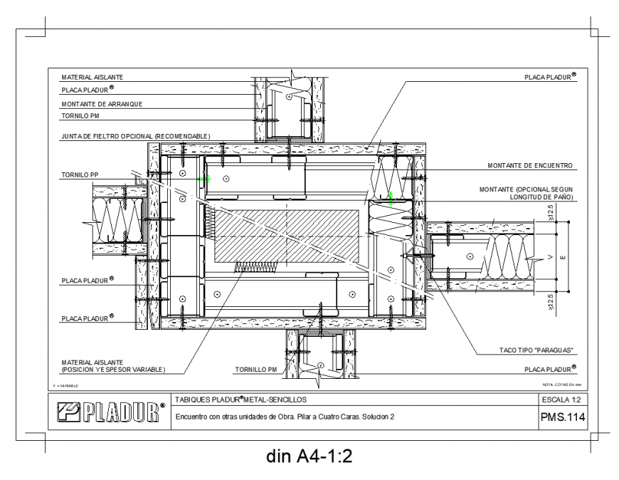 Metallic construction structure detail elevation 2d view autocad file