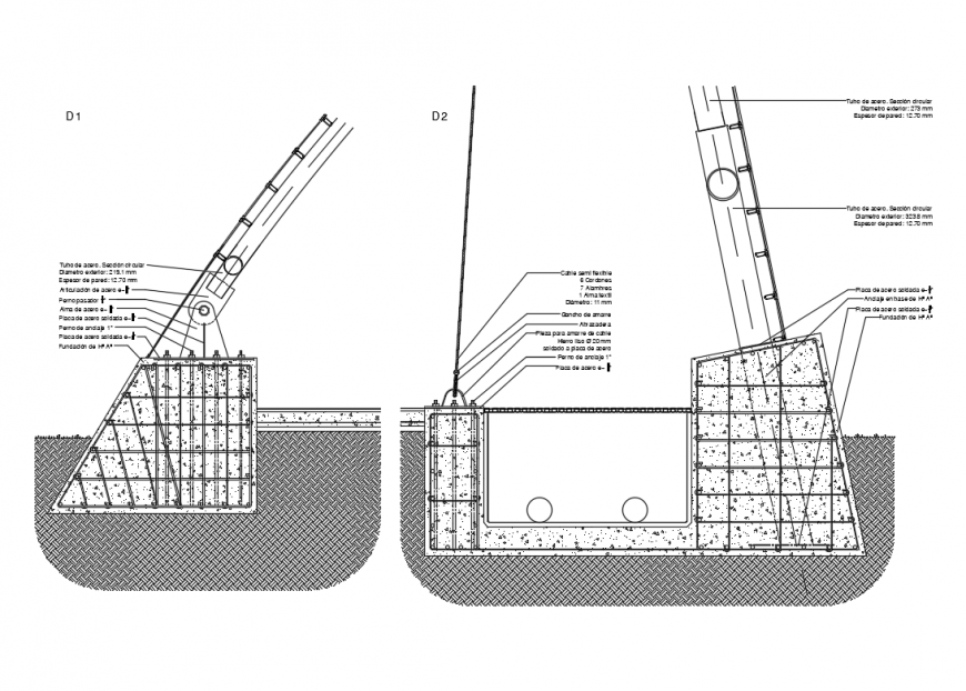 Metallic structure electrical installation cad drawing details dwg file