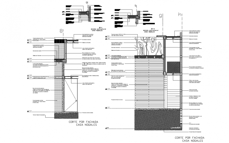 Mezzanine plan with sectional view and detail dwg file